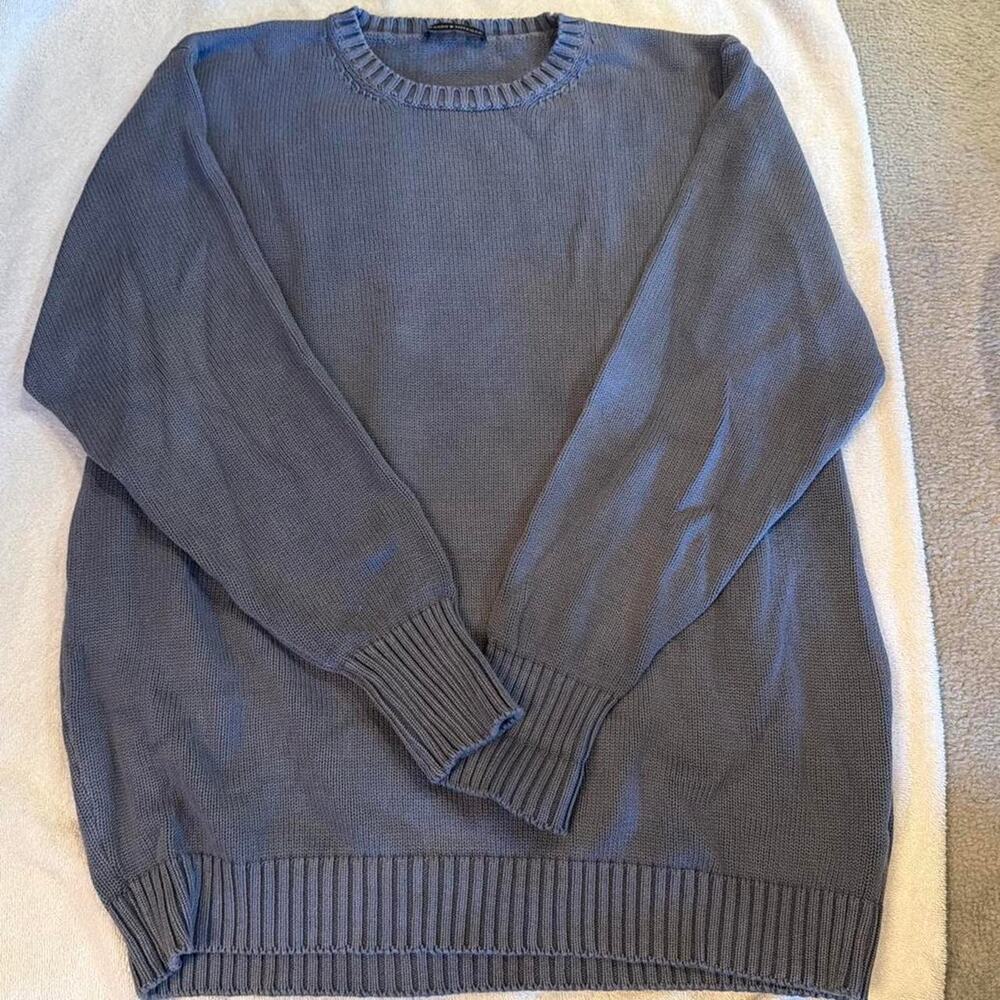 Blue gray sweater knitwear cozy